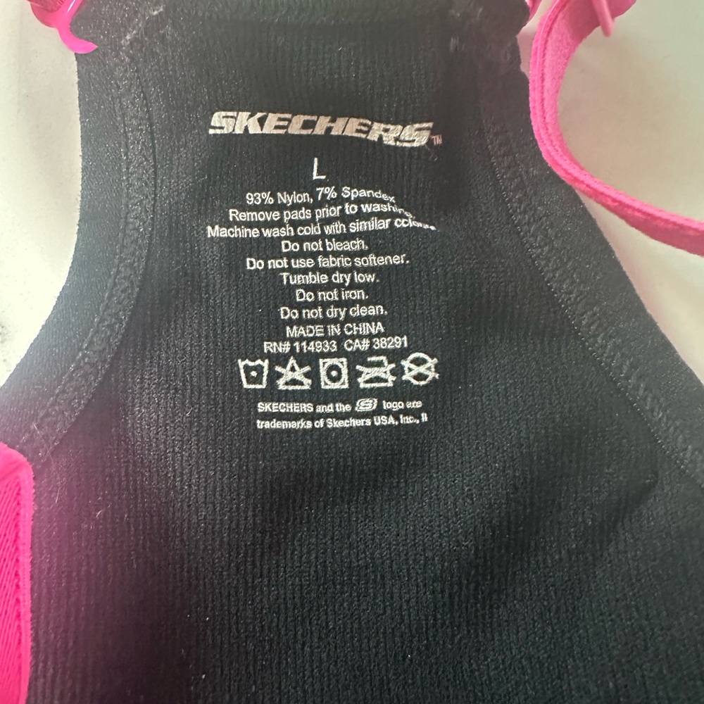 Skechers Black and Pink Activewear Top - Picture 3 of 3
